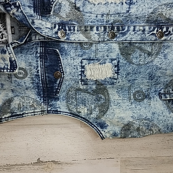 Men's Diamond Stash Denim Vest, XXL - Picture 4 of 13